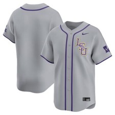 LSU Tigers Nike Gray Road 2025 College Official NCAA Baseball Limited Jersey