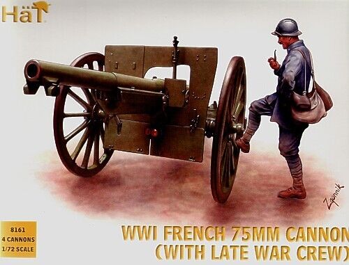 HAT SOLDATINI 1/72 - World War I 8161 French 75mm Cannon (with Late War Crew - Bild 1 von 1