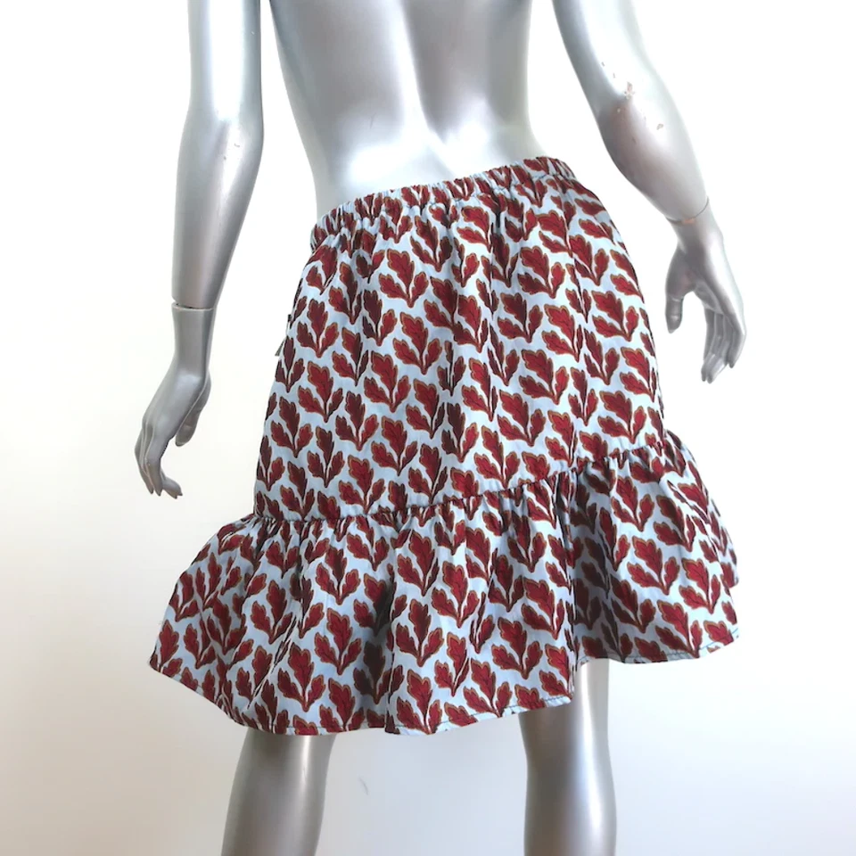 Philosophy di Lorenzo Serafini 荷叶边提花迷你裙蓝色 US 12 码全新 — 第 4/4 张图片