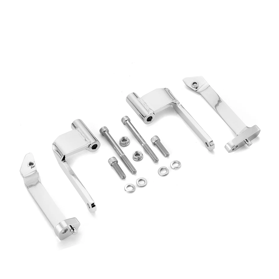 Soportes de reubicación de piso de conductor delanteros de 2" hacia afuera de 1" para Harley FLT FLH Foto 2 de 4