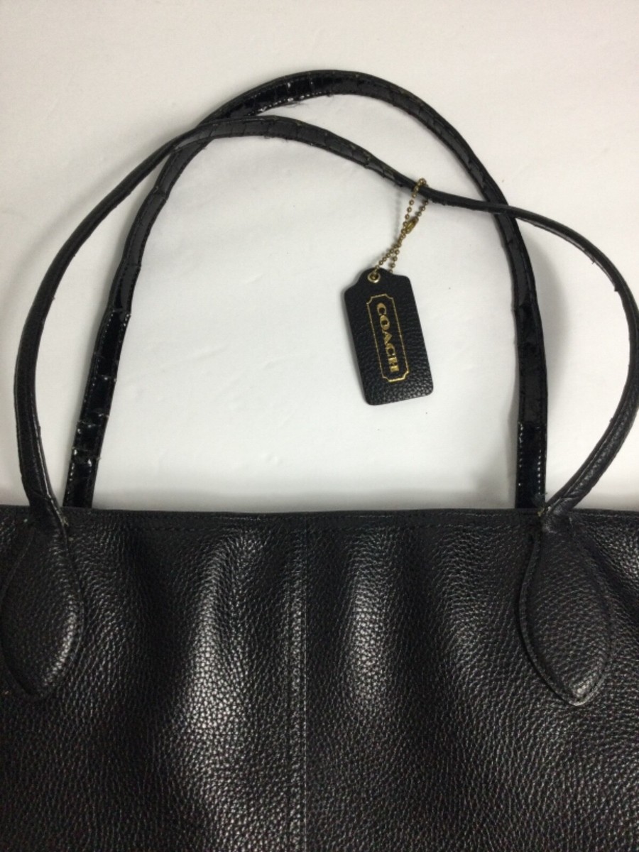 Coach Black Leather Shoulder Bag N2-K1371-29429 | eBay