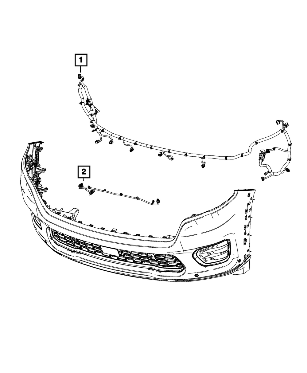 Genuine Mopar Front Fascia Wiring 68600734AB
