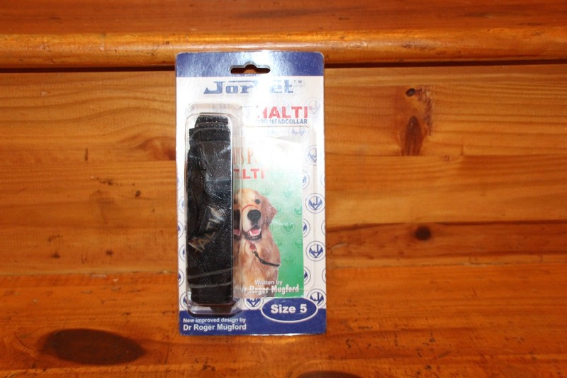 JorVet Halti Dog Headcollar - Size 5 - Black Gentle No-Pull Training Collar New
