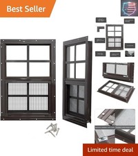 2 Pack Shed Windows with Black Frame, 12x 18 ...