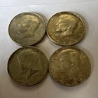 1968 Kennedy Half Dollar 50C Lot of 4 Coins, Ungraded, Uncertified, Circulated