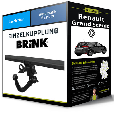 Abnehmbare Anhängerkupplung für RENAULT Grand Scenic 18- IV Typ R9 Brink NEU