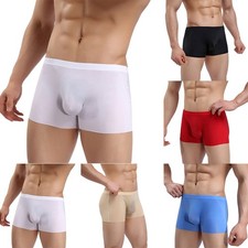 Pochette Boxers-Mens Slip sans Couture Ultra-Fin Voile Transparent sous-Vêtement