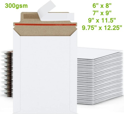 #ad 100 400 Rigid Flat Photo Mailers Document Envelopes Cardboard Self Seal Mailer $192.99