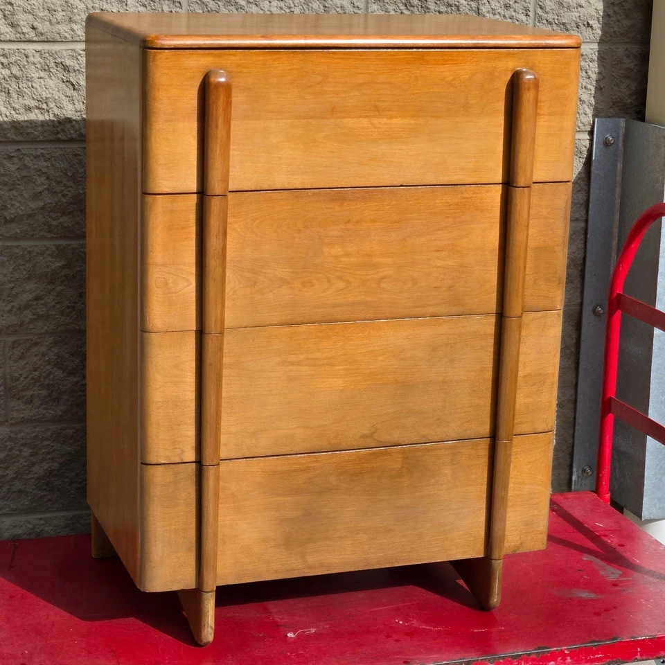 Высокий комод Heywood Wakefield Skyliner Highboy 1939-40 середина века ар-деко - Изображение 2 из 4