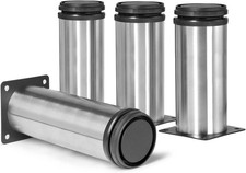 6 Inch Metal Furniture Legs Stainless Steel Adjustable Legs Silver Metal Legs...