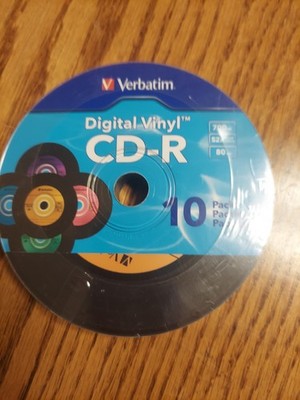 SEALED Verbatim Digital Vinyl CD-R 700 MB 80 minutes 52X 10-Pack E4