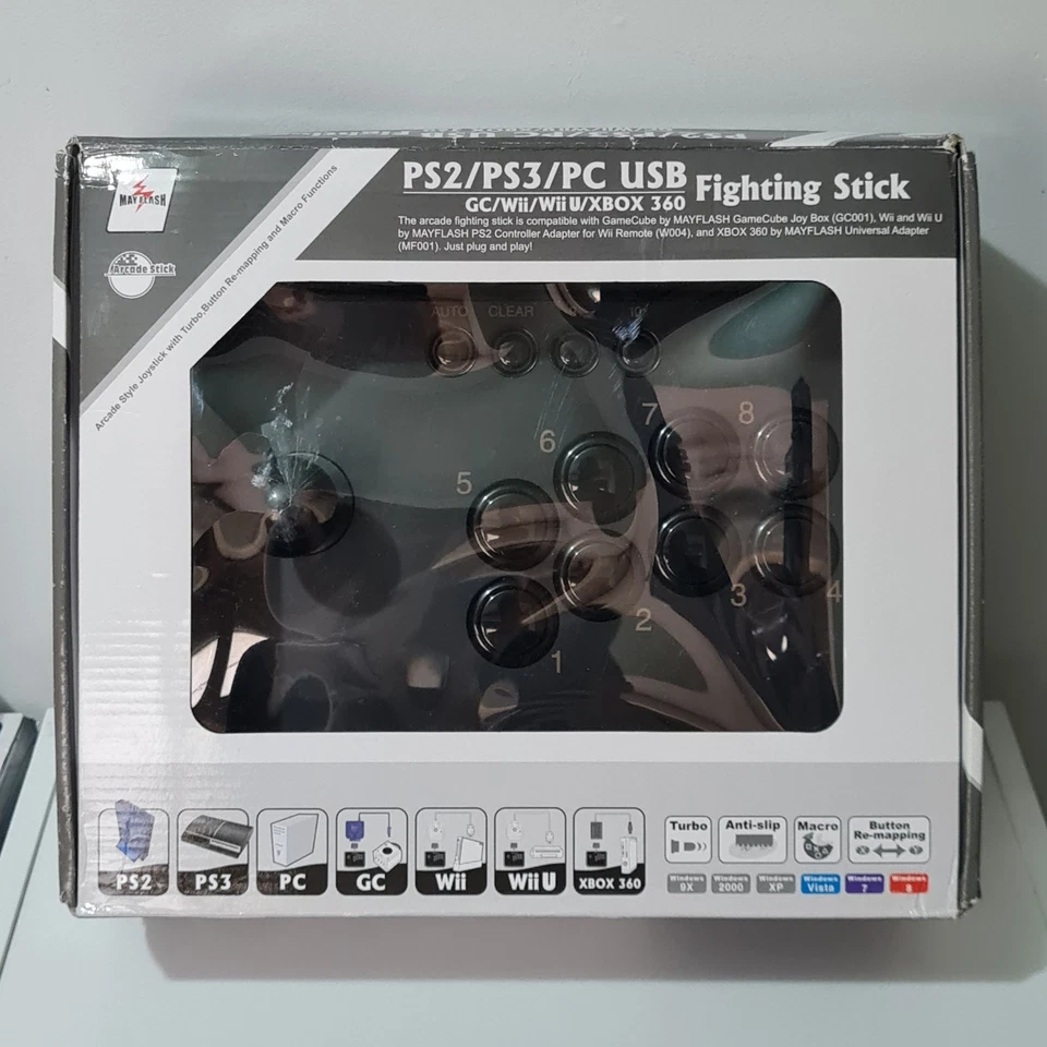 MayFlash USB Arcade Fighting Stick PS2 PS3 PC Gamecube Wii Wii U Xbox 360 - Image 2 of 4