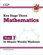 CGP Books KS3 Year 7 Maths 10-Minute Weekly Workouts (Paperback) (UK IMPORT)