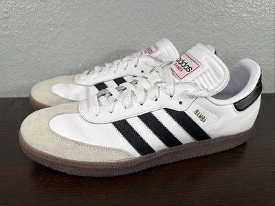 Adidas Shoes Samba Indoor White Black Gum IH6001 Men's 11.5 Women's 12.5 (Y405)