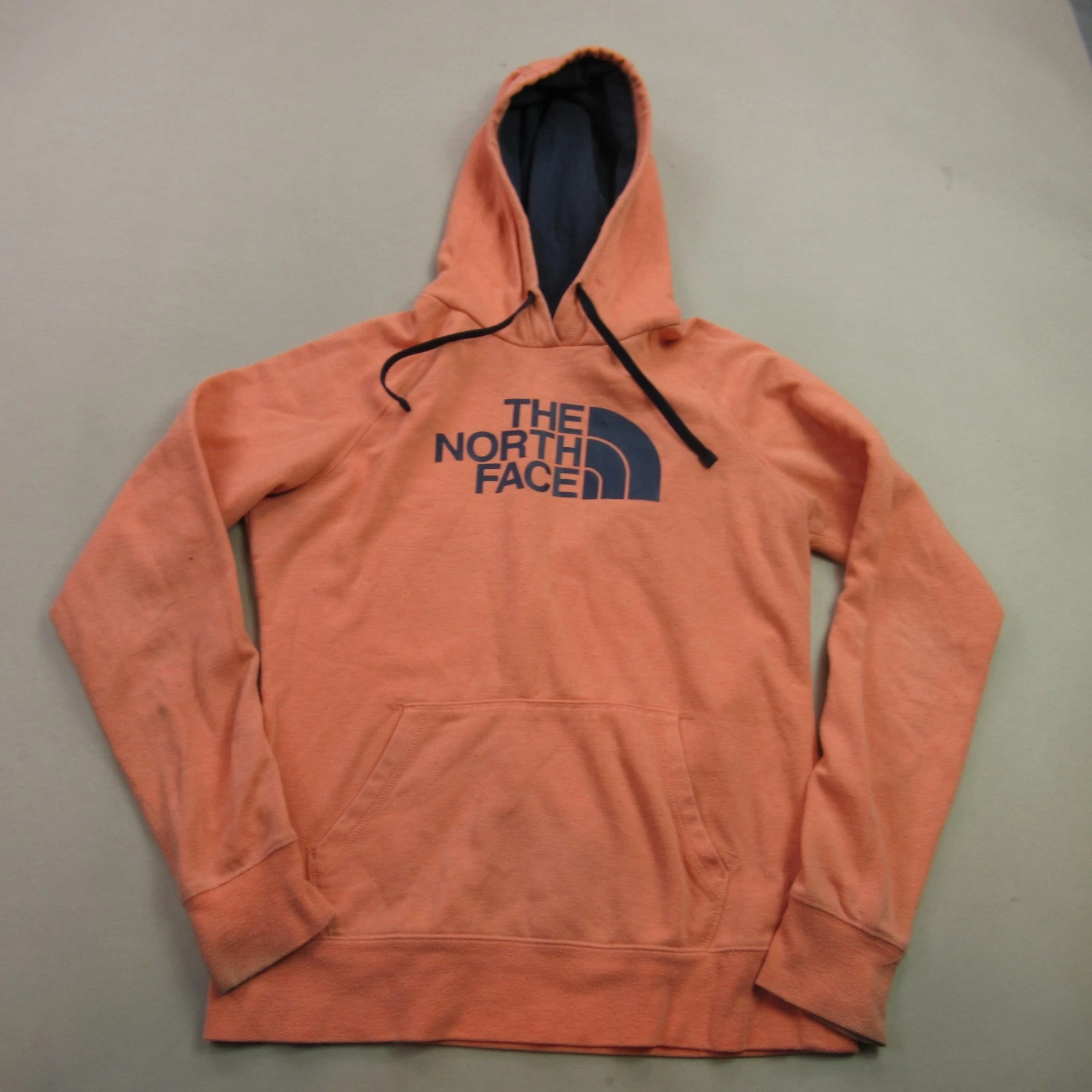 North Face Hoodie Womens Medium Long Sleeve Hooded Pullover Orange Pockets