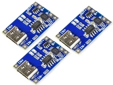 3 x 3.7V Li-Ion Lithium Charger 1A Charge - 3A Output - Protection - USB-C