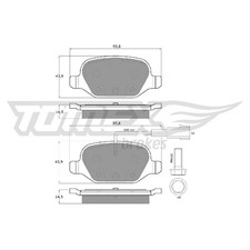 Satz Bremsbeläge Bremsklötze hinten für Abarth 500C-595C-695C | 23810686