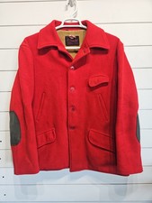 Vtg Red JC Higgins 100 Wool Field Hunting Coat Jacket Mens Size Large Rare 50s