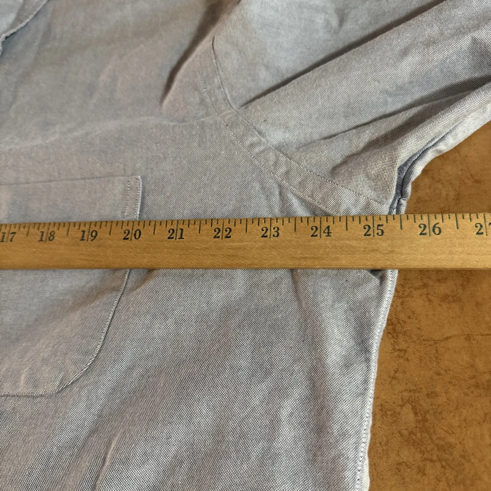 Camisa Oxford Brooks Brothers Hecha en EE. UU. Vintage Abotonada en Azul Talla 16.5-4 Foto 4 de 4