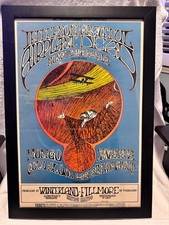 Grateful Dead Jefferson Airplane 1969 BG-171 Fillmore Poster Randy Tuten 1st Run