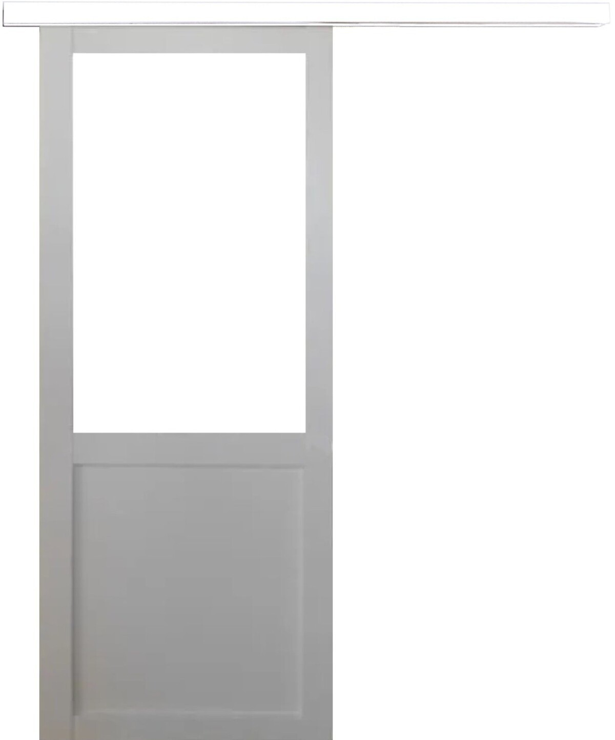 Porte coulissante atelier blanche H204 pour créer une suite parentale lumineuse