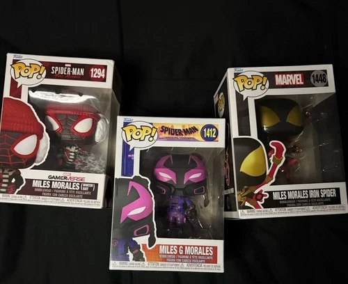 Miles Morales Funko Pops Set of 3 Spider-Man