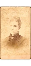 1870s Wisconsin Woman CDV Photograph Ripon WI Studio Portrait Sepia Albumen