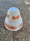 Pyrex Friendship Butterfly Nesting Bowls  Set of 2 Vintage made in USA