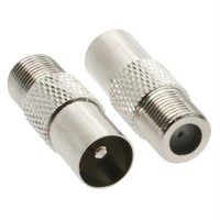 InLine Koaxial Adapter - IEC- Stecker (Antenne) Auf F-B