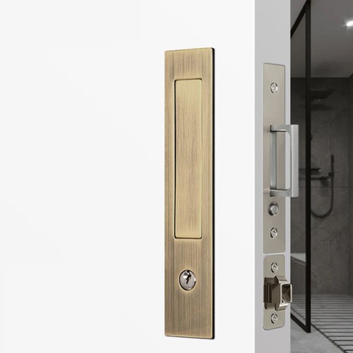Pocket Door Handle with Heavy Duty Locking Mechanism for Sliding Applications - Picture 3 of 24