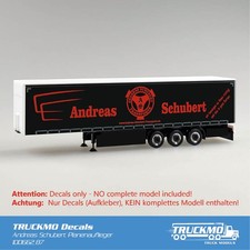 TRUCKMO Decals Andreas Schubert Planenauflieger 100662  1:87 Herpa Modelle