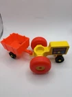 Vintage Fisher Price Little People #915 Play Family Farm TRACTOR CART