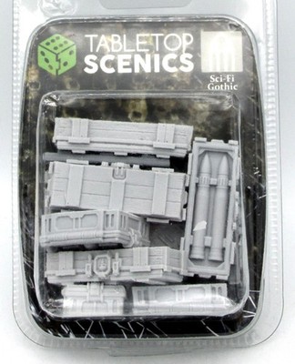 TTCombat SFGRA001 Ammo Crates (Sci-Fi Gothic) Terrain Scenery Miniatures