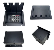 PROCRAFT FPPL-1DUP12X-BK Recessed Stage Pocket / Floor Box 1AC+12CH (any config)