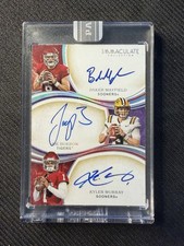 2020 Immaculate Baker Mayfield Joe Burrow Kyler Murray ROOKIE AUTO White Box 1/1