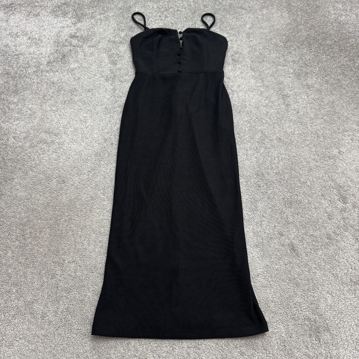 bershka dress black Swiss Dot Cami Dress Natural / Large main image 1