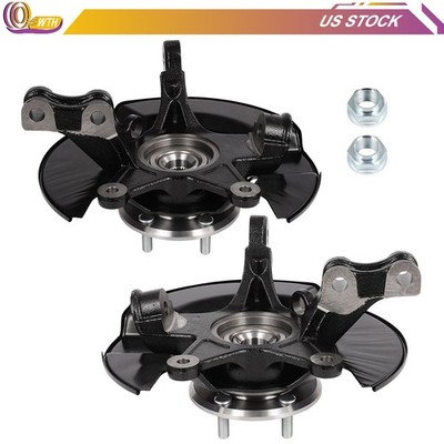 2Pc Front Steering Knuckles & Wheel Hub Bearings For Honda Pilot 3.5L 2003 2004