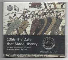 2016 Royal Mint Battle of Hastings 50p Brilliant Uncirculated Coin Pack Sealed