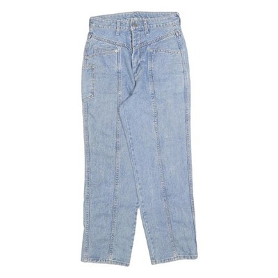 Hellblaue Relaxed Fit Straight Denim Baumwollmischung Damenjeans W26 L28 Freizeit