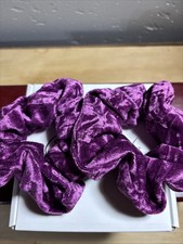 NEW 2 PCS VELVET SCRUNCHIES PONYTAIL HOLDERS Rose
