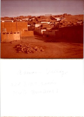 Aswan Village, All Dirt Roads and Mud Buildings, Egypt Vintage Found Photo V4531