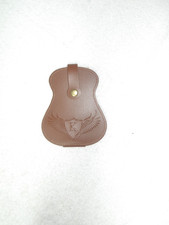 Leather Guitar Pick Holder Keychain, Case Small, Letter K