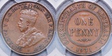 1931 Dropped  1  Penny with Indian obverse - PCGS XF40