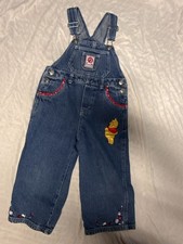Vintage Disney Winnie the Pooh Embroidered Denim Toddler Overalls