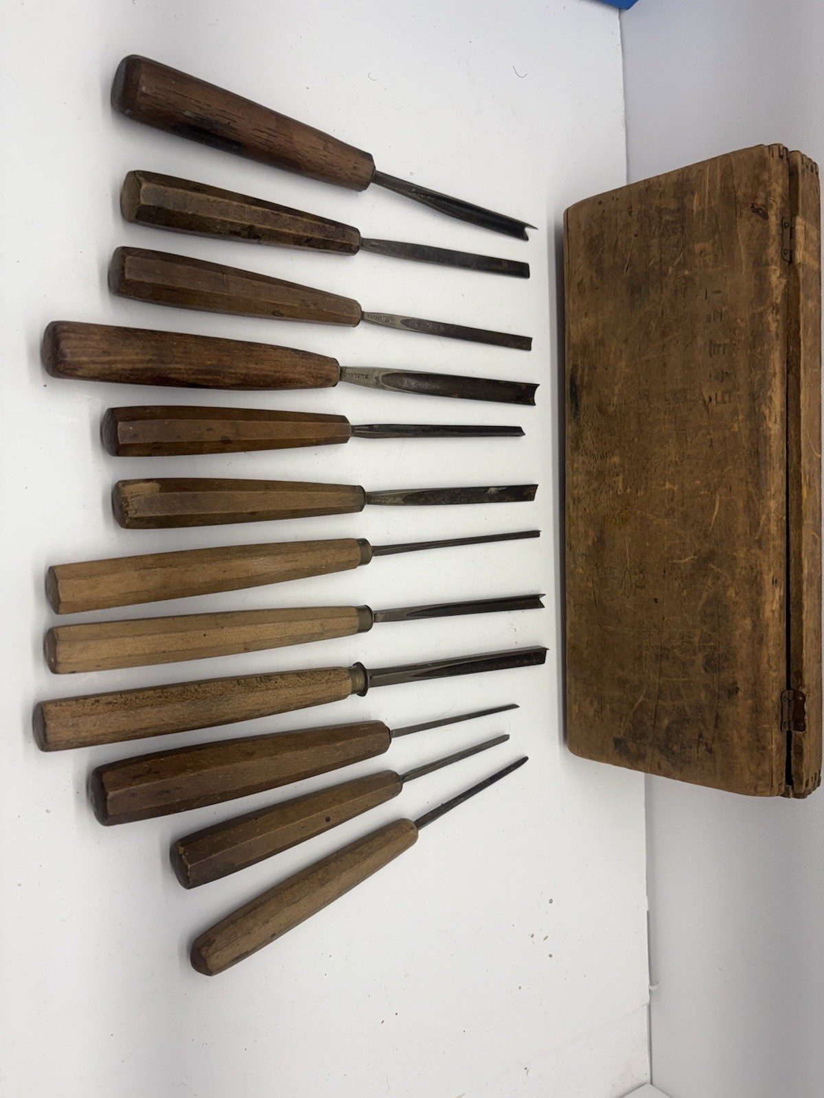 Antique Cast Metal Wood Carving Chisels SJ Addis (7) Herring(3) Henc(1) Italy(1)