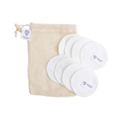 Reusable Bamboo Makeup Removal Pads   8 Organic Cotton Rounds with Mesh Bag  ...