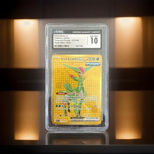 Iron Leaves ex 2024 Pokémon SV Temporal Forces Hyper Rare #213/162 CGC 10 GEM