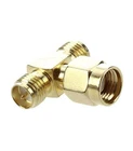 T RP Splitter Connector - SMA Male to 2RP - SMA Female