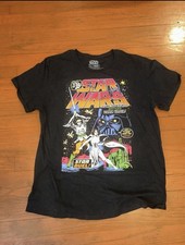 Star Wars T-Shirt Mens L 100 Cotton Graphic Luke Skywalker Princess Leia