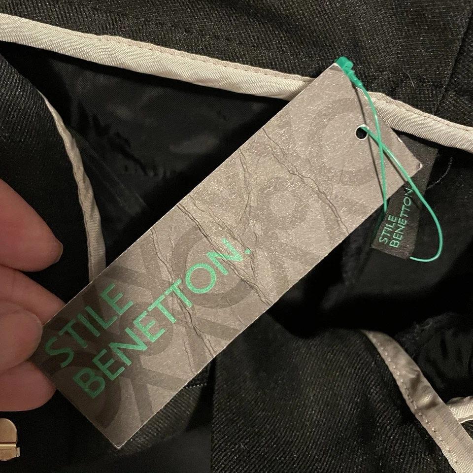 BENETTON черный образец коллекции женщин брюки размер 6 новый с Ярлыками - Изображение 4 из 4